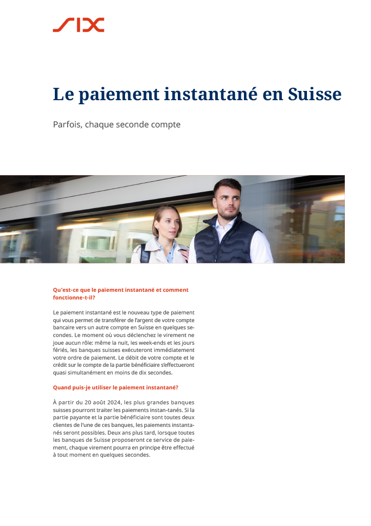 fiche d'information sur le paiement instantané
