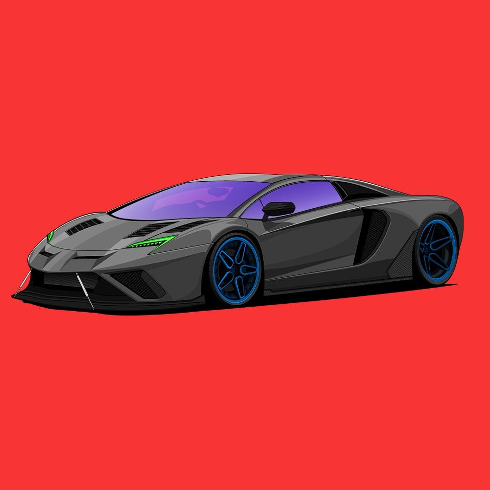 Ein Bild meines Lamborghini NFTs - Crypto Carz #2793